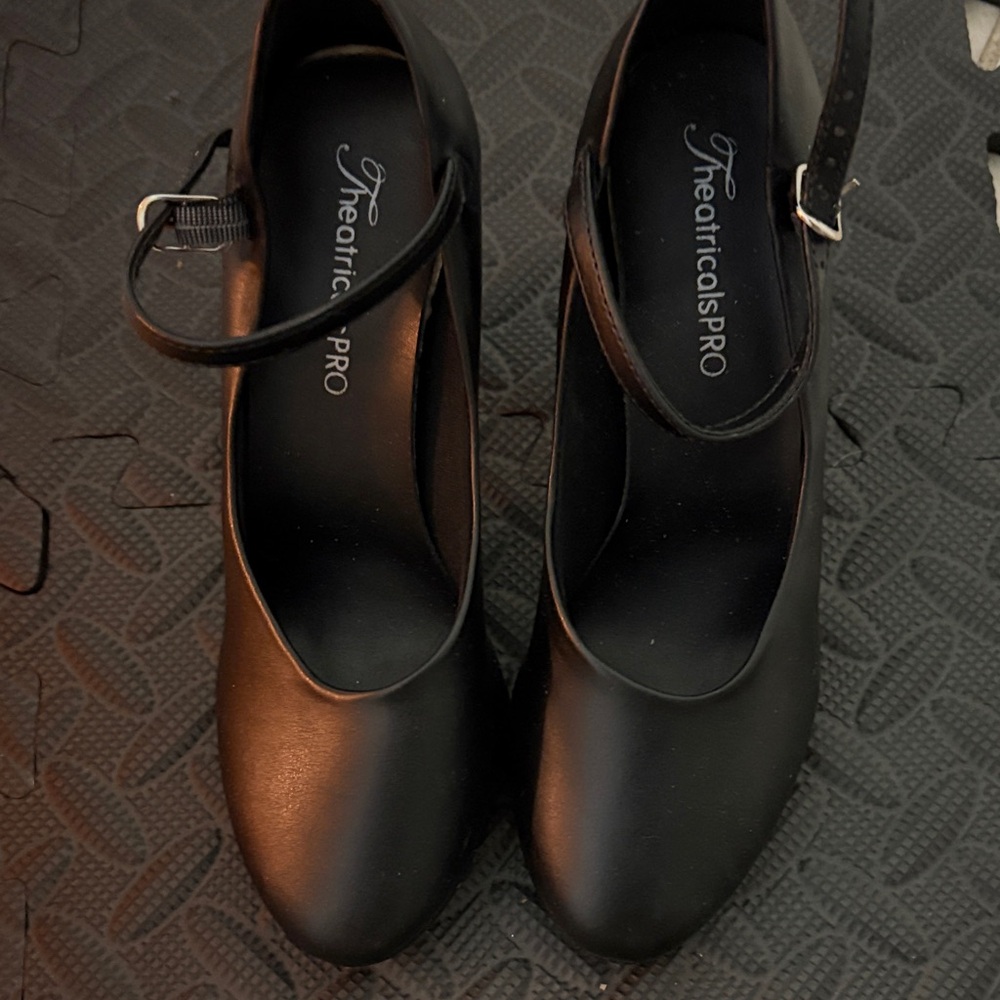 Theatricals Pro Women's Black Ankle-Strap Heels